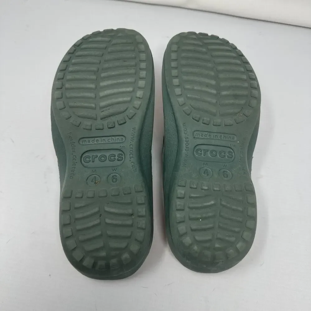 Crocs Sandal Univ of Miami Hurricanes Green Orange U Logo Women’s 6 Men’s 4